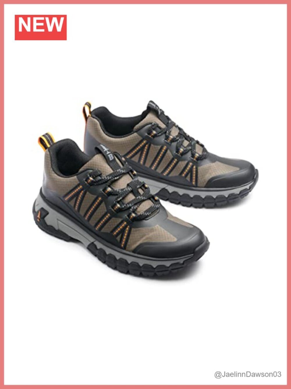 Women's Peak Webbing Hiking Shoes Lace-Up Trail Sneakers Water Resistant